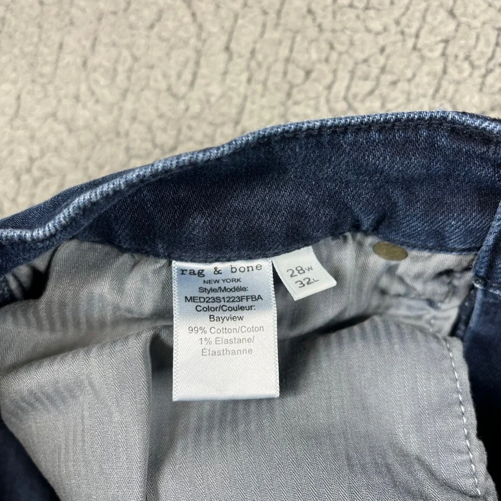 Rag & Bone Fit 2 Slim Jeans Bayview Dark Wash Denim MED23S1223FFBA‎ 28W 32L